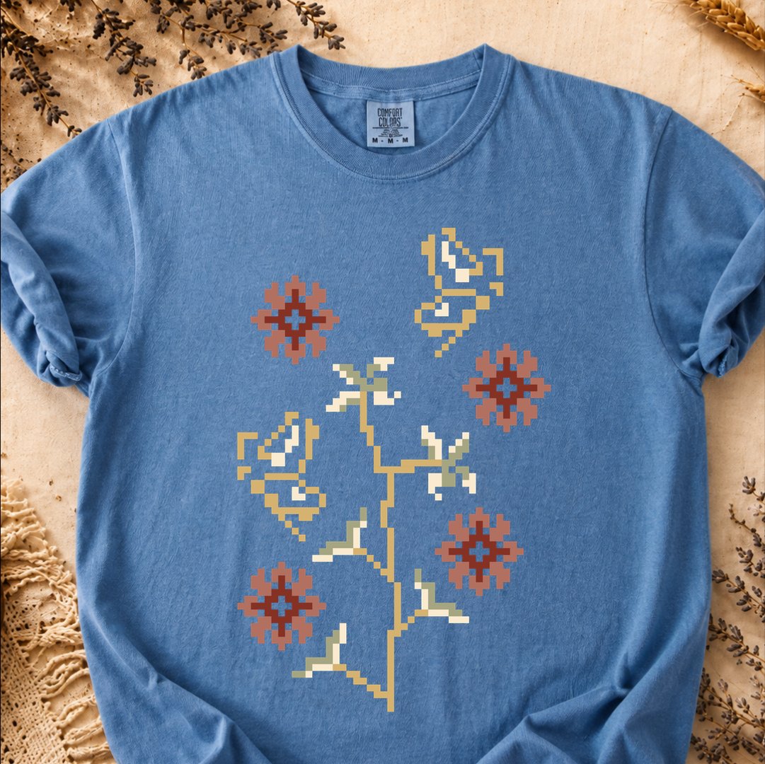 Bloom Pattern, Ancient Symbols T-Shirt, Heavyweight