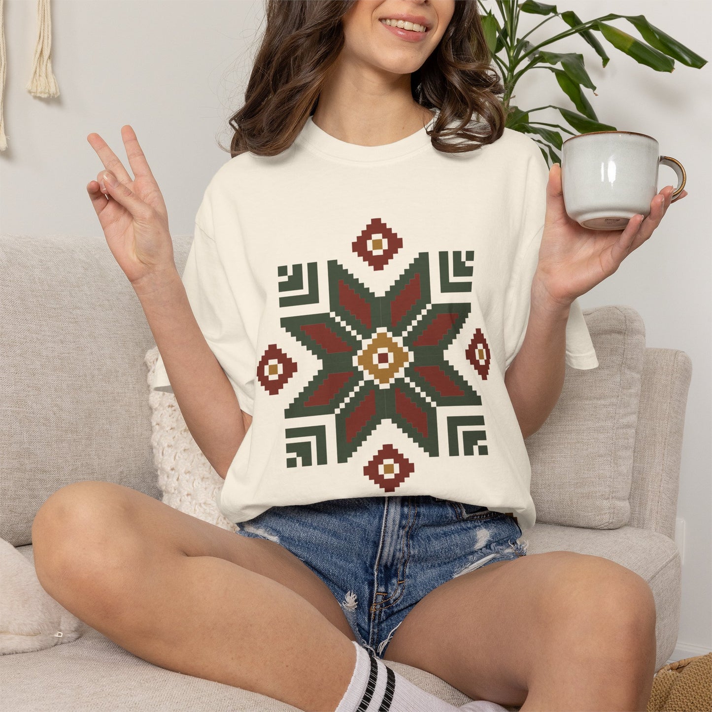 Ancestral Wreath, Ancient Symbols T-Shirt, Heavyweight