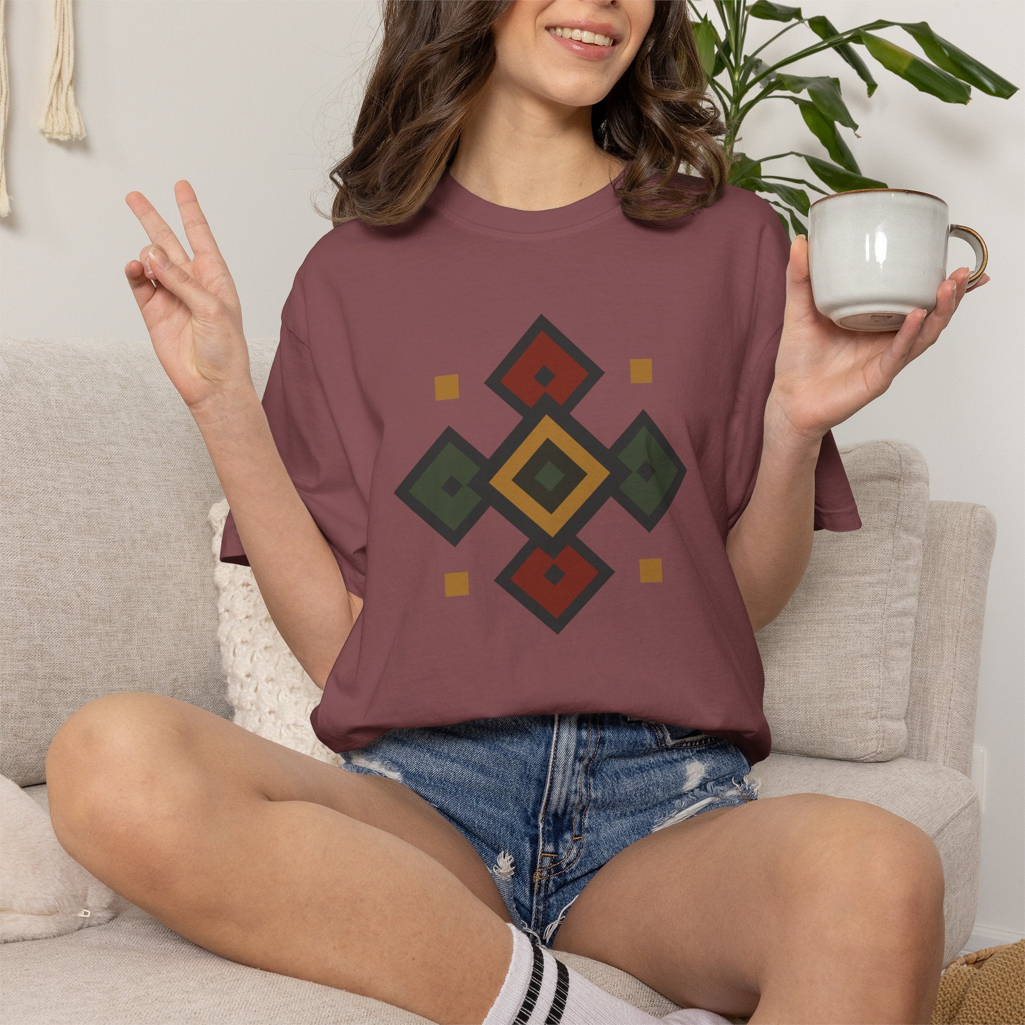 Origins Pattern, Ancient Symbols T-Shirt, Heavyweight