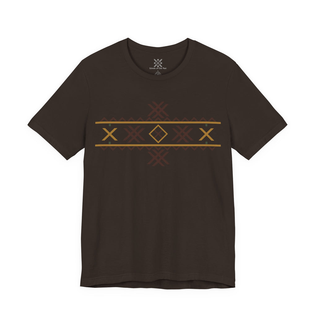 Wolf Fangs Motif, Ancient Symbols T-Shirt, Lightweight