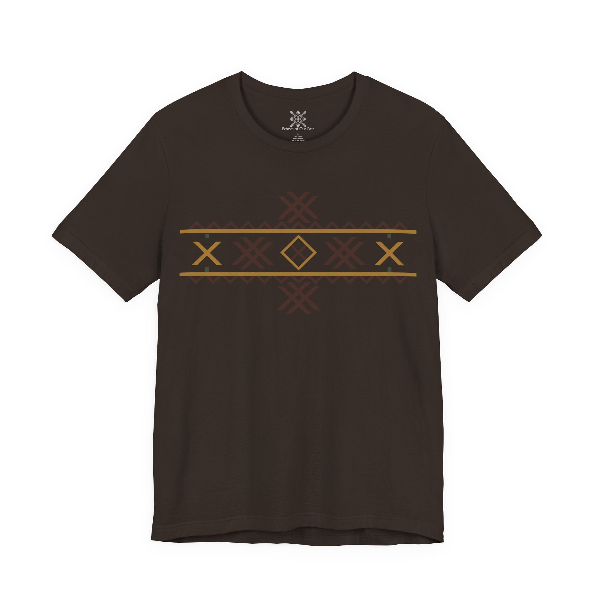Wolf Fangs Motif, Ancient Symbols T-Shirt, Lightweight