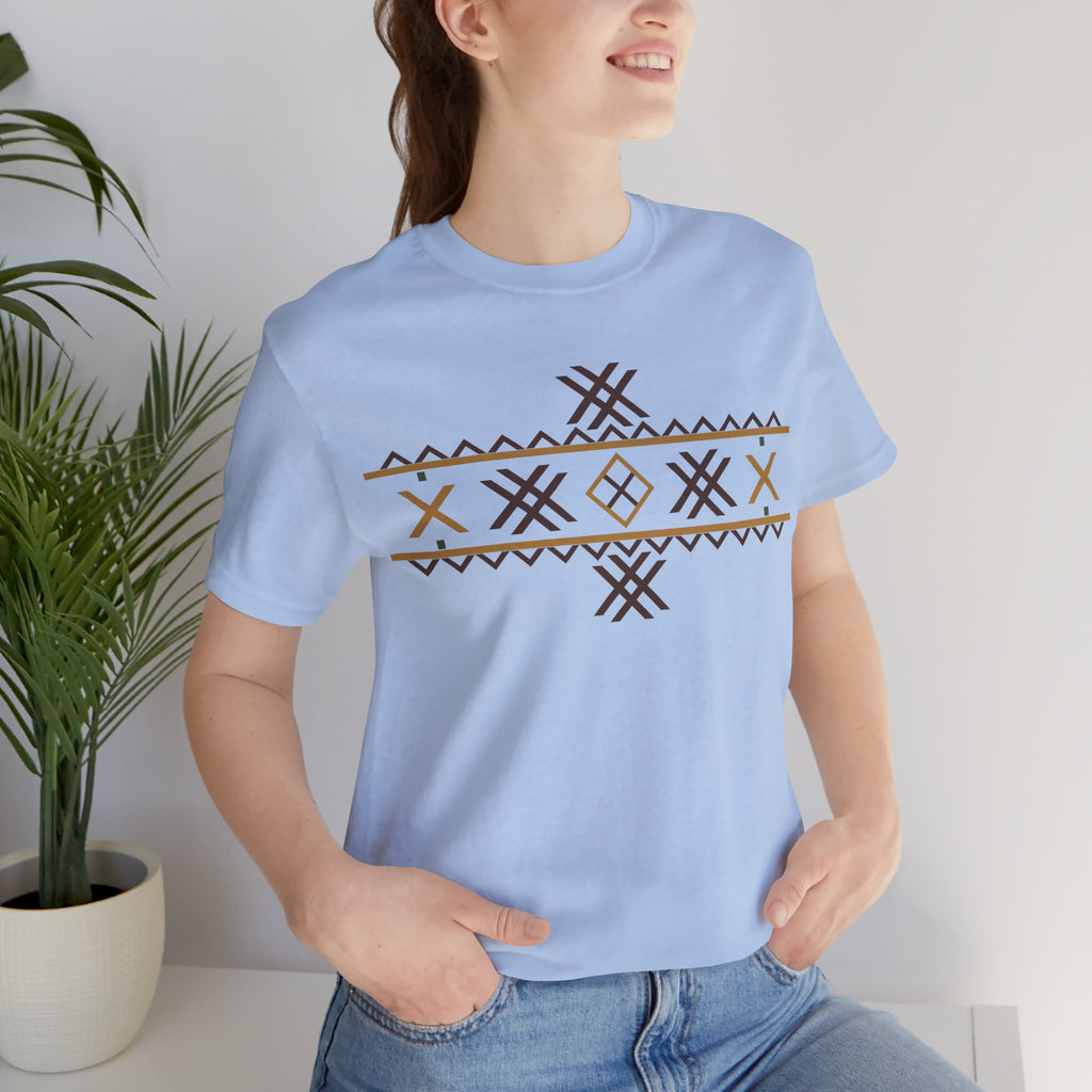 Wolf Fangs Motif, Ancient Symbols T-Shirt, Lightweight