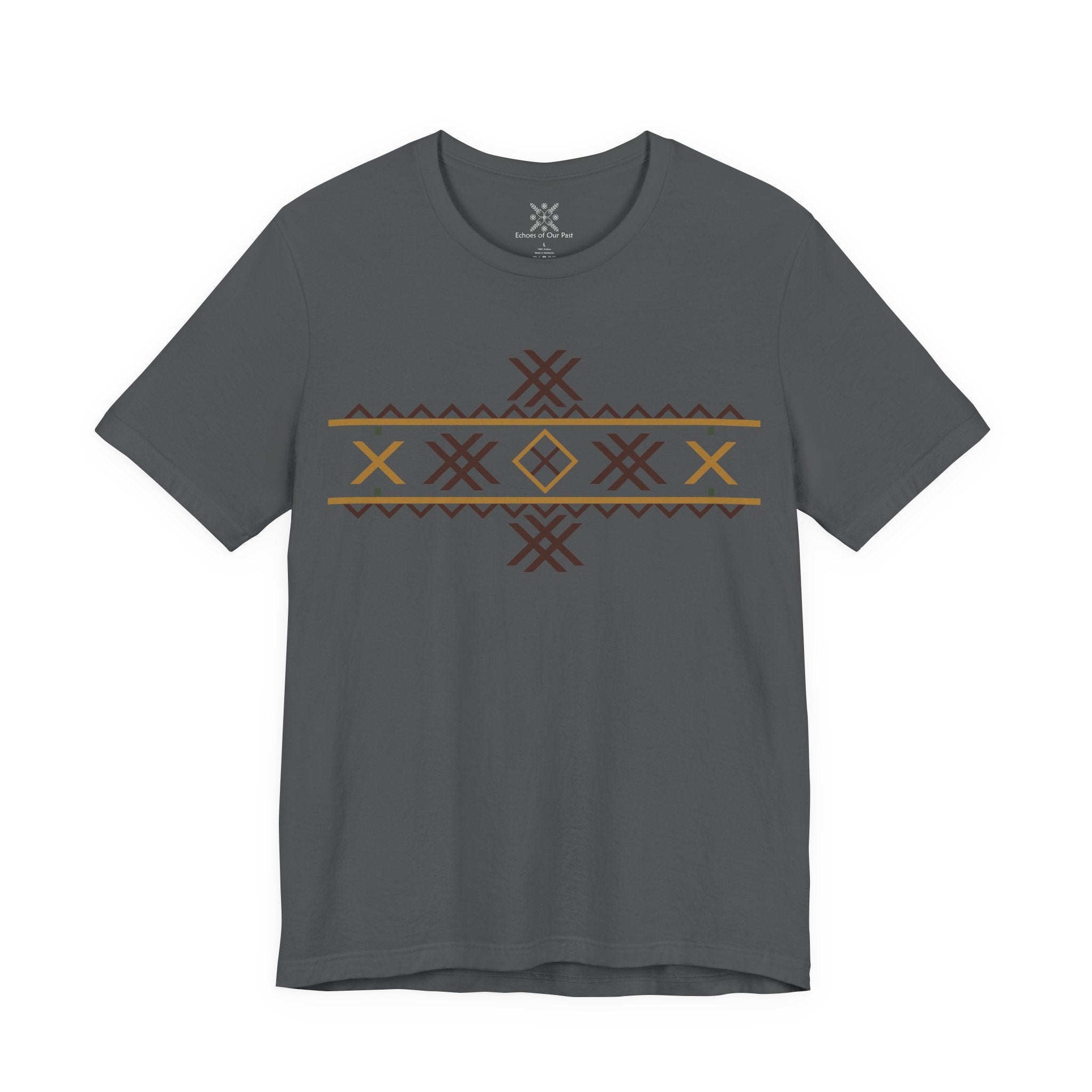 Wolf Fangs Motif, Ancient Symbols T-Shirt, Lightweight