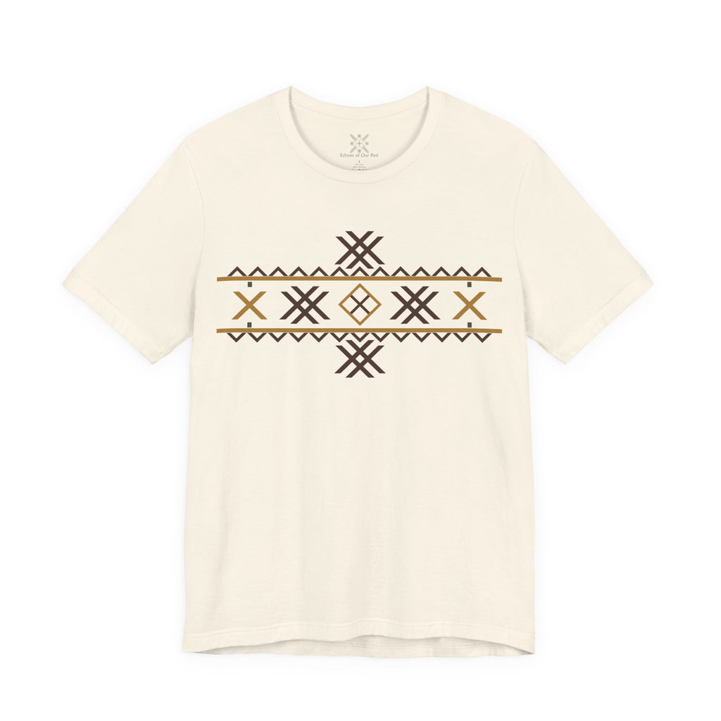 Wolf Fangs Motif, Ancient Symbols T-Shirt, Lightweight