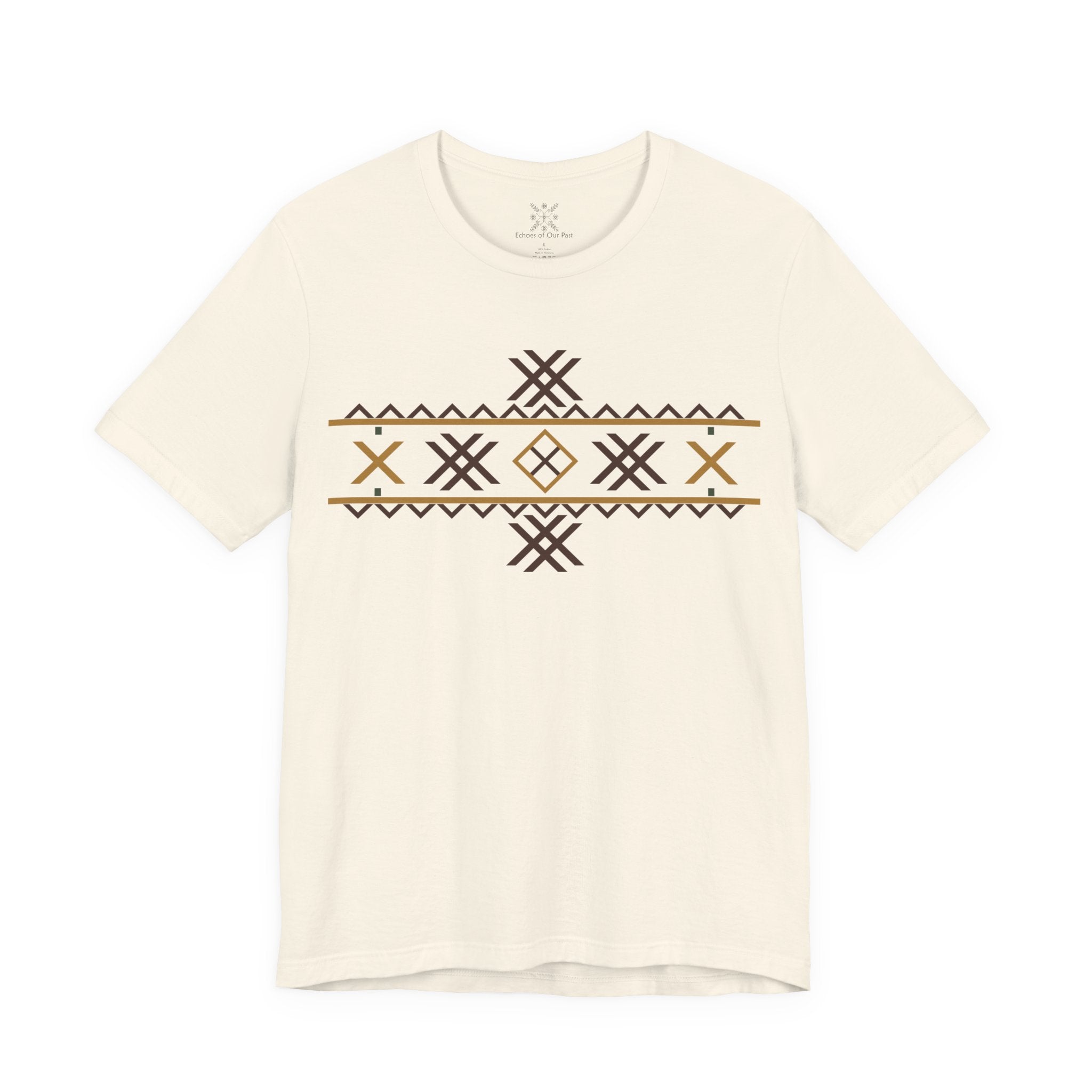 Wolf Fangs Motif, Ancient Symbols T-Shirt, Lightweight