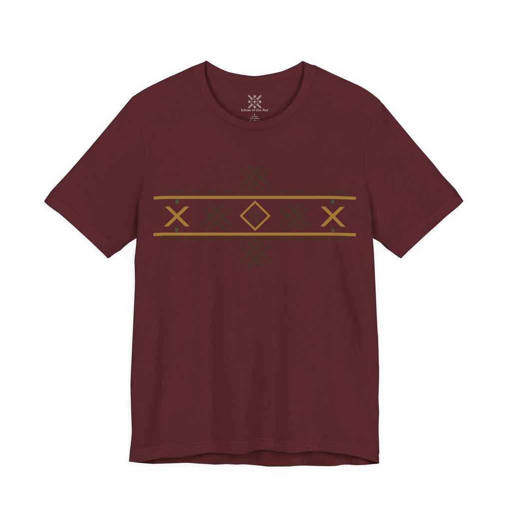 Wolf Fangs Motif, Ancient Symbols T-Shirt, Lightweight