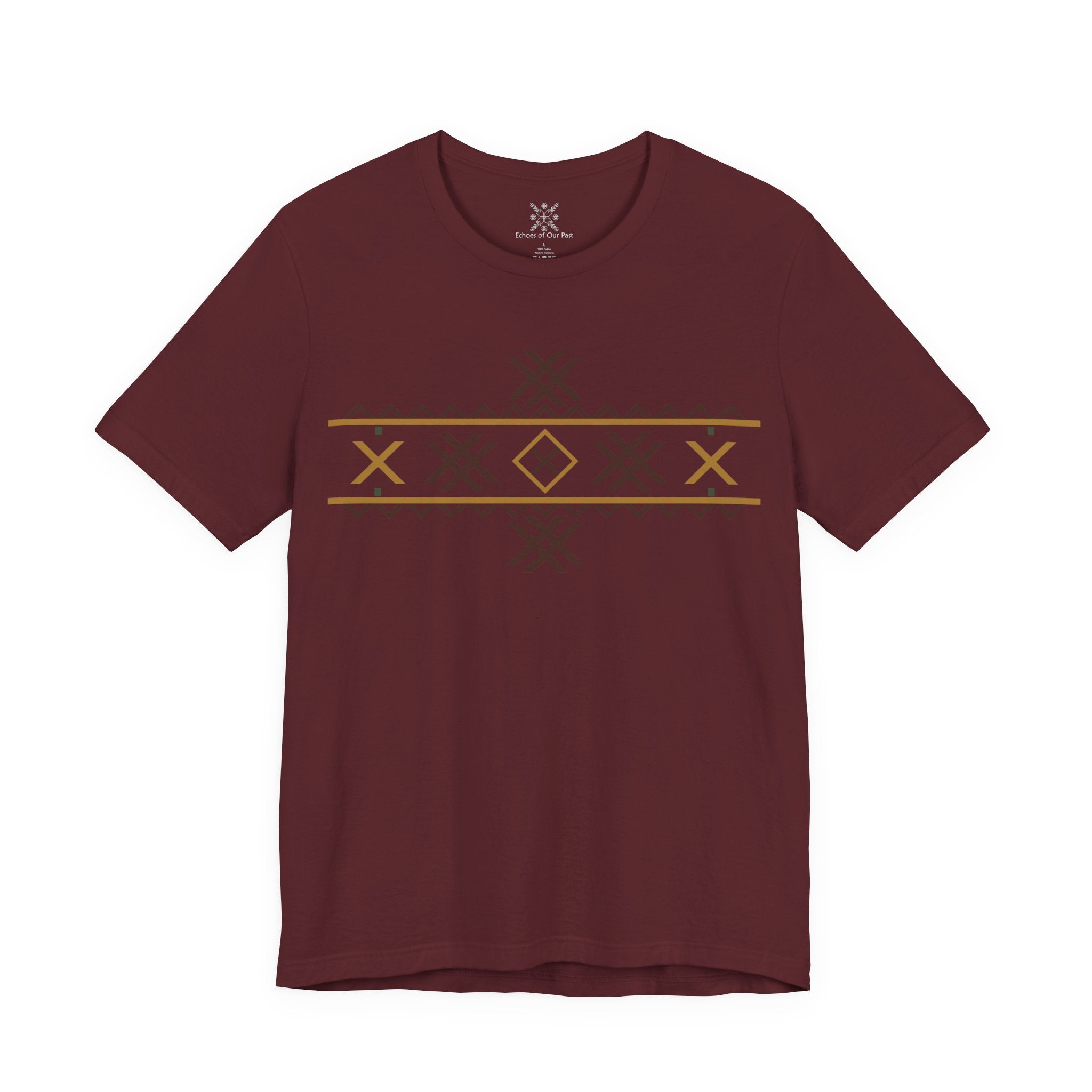 Wolf Fangs Motif, Ancient Symbols T-Shirt, Lightweight
