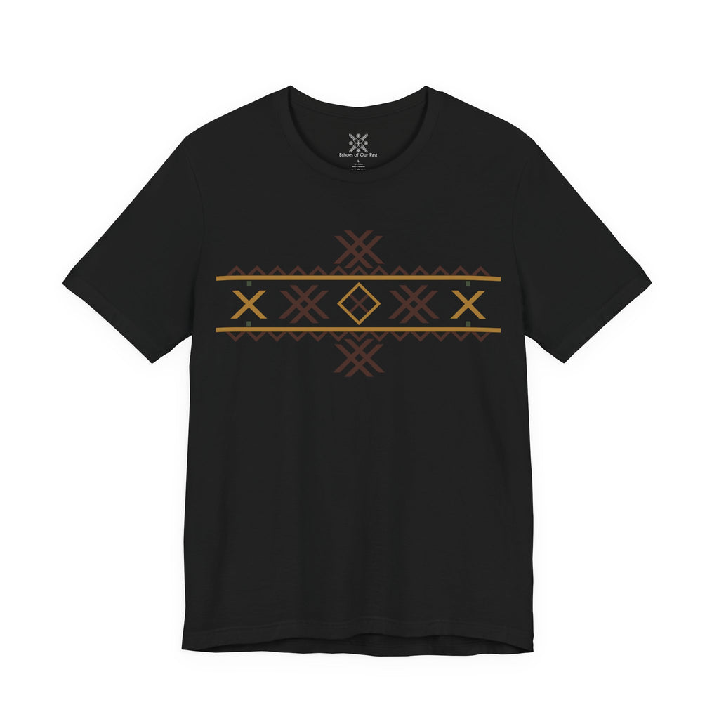 Wolf Fangs Motif, Ancient Symbols T-Shirt, Lightweight