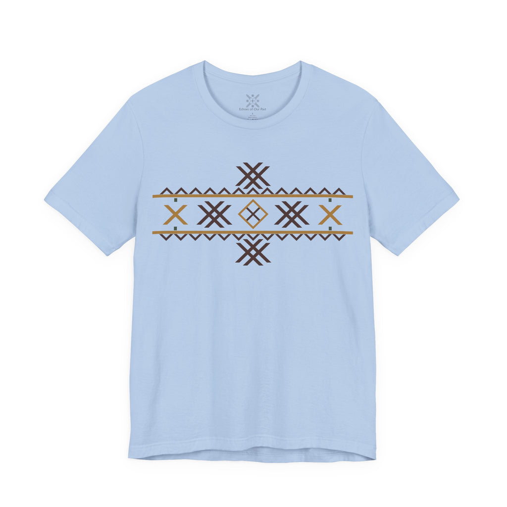 Wolf Fangs Motif, Ancient Symbols T-Shirt, Lightweight