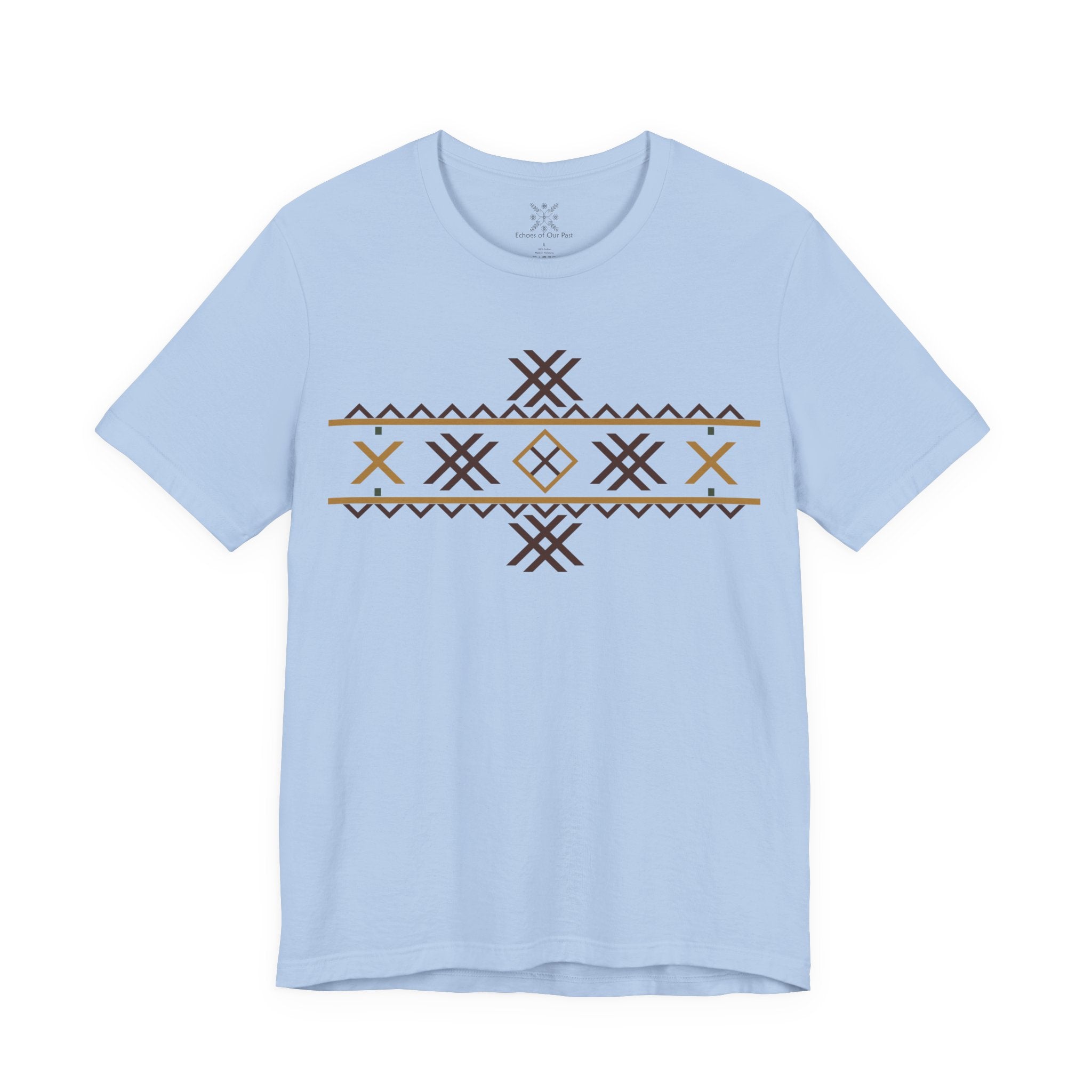 Wolf Fangs Motif, Ancient Symbols T-Shirt, Lightweight