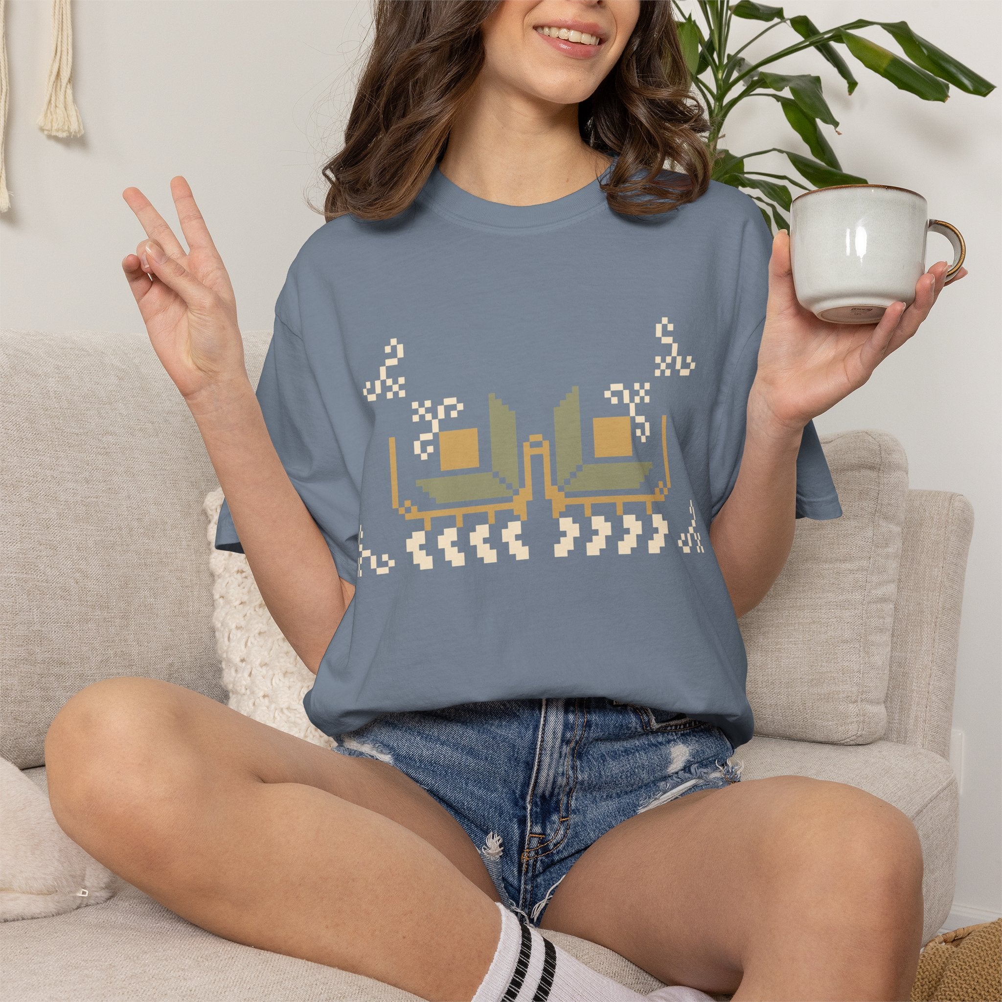 Primitive Grid, Ancient Symbols T-Shirt, Heavyweight