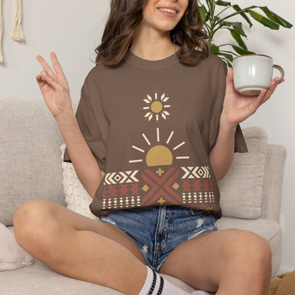 Quiet Sunburst, Ancient Symbols T-Shirt, Heavyweight