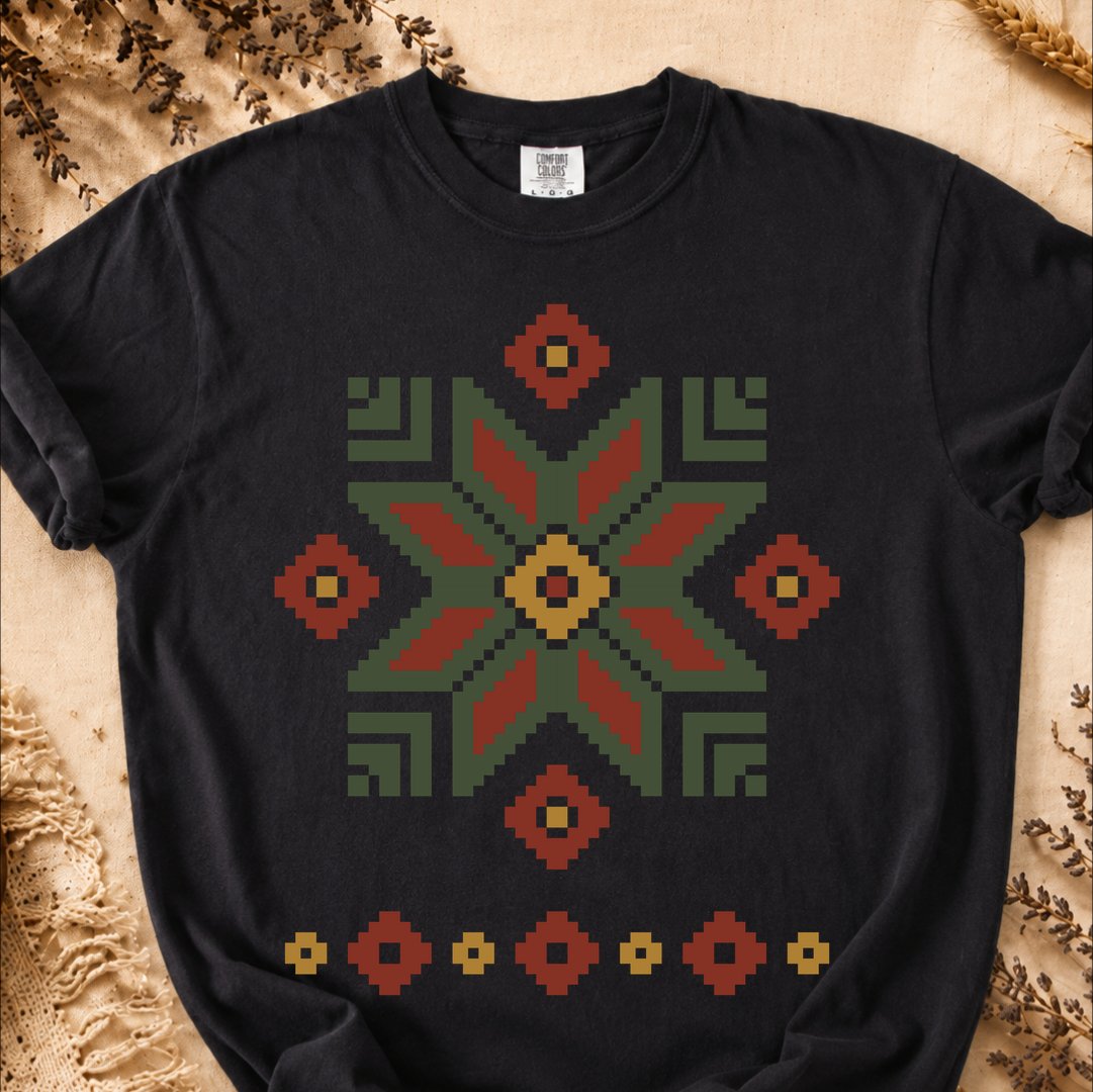Ancestral Wreath, Ancient Symbols T-Shirt, Heavyweight