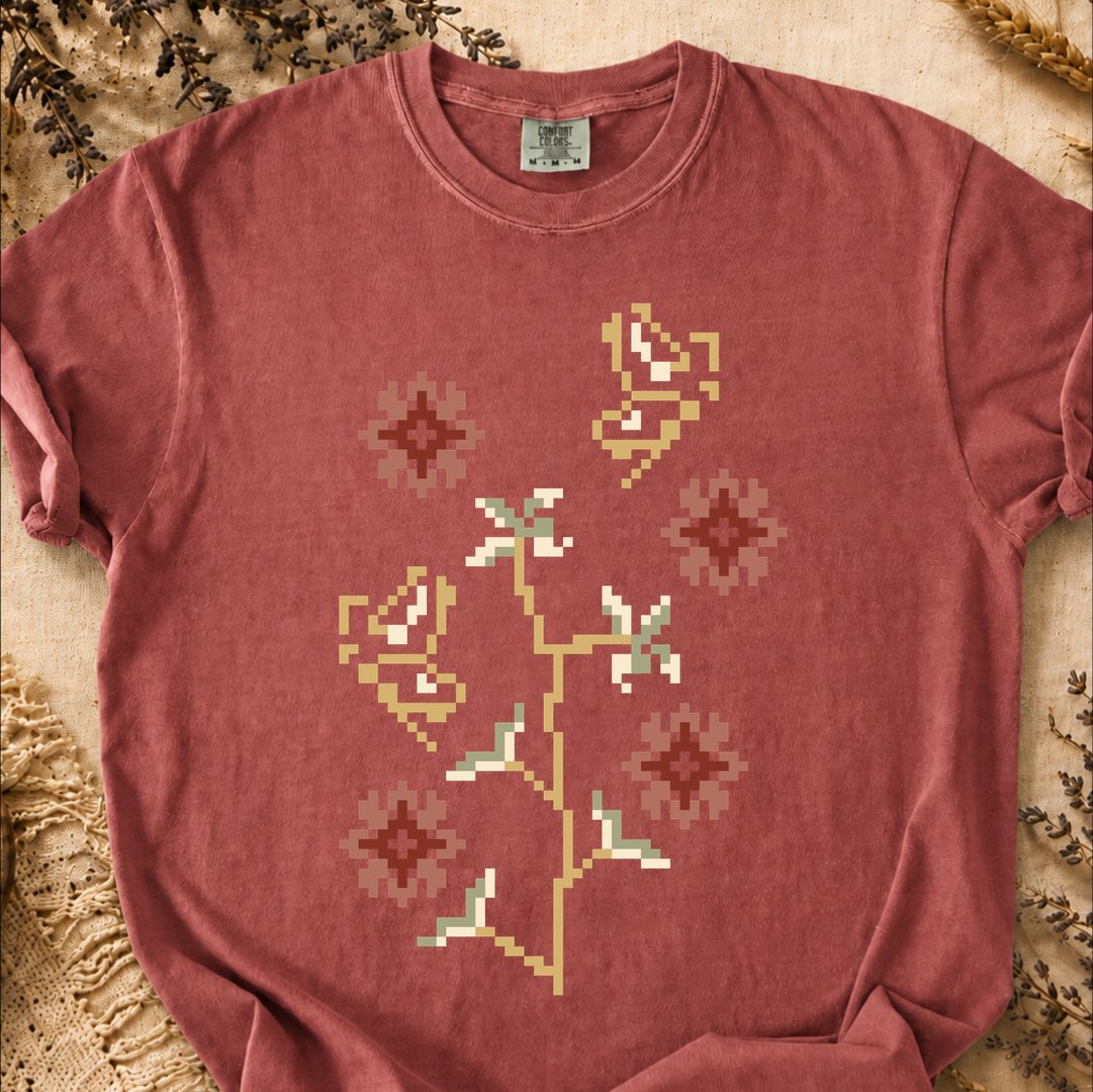 Bloom Pattern, Ancient Symbols T-Shirt, Heavyweight