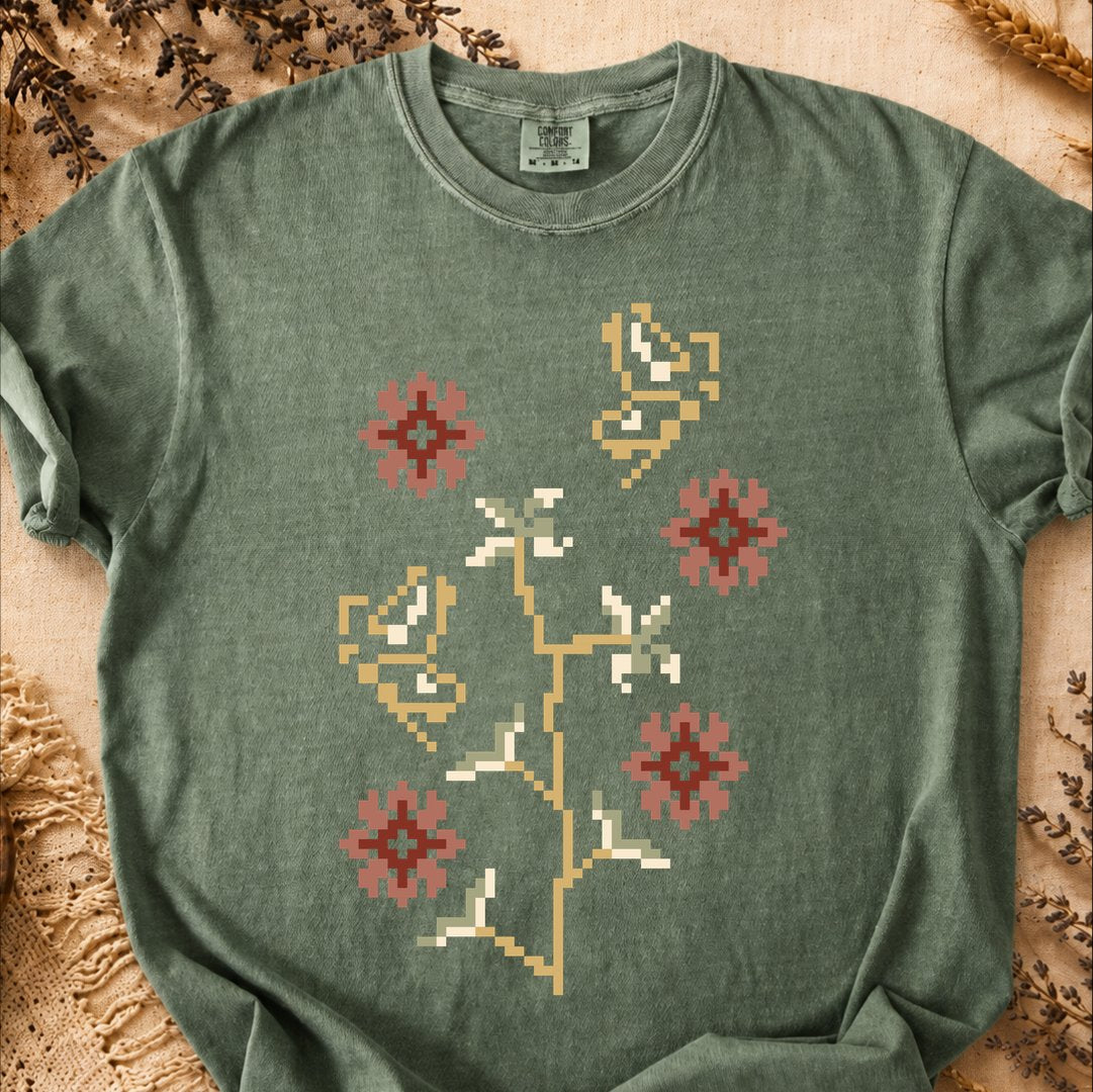 Bloom Pattern, Ancient Symbols T-Shirt, Heavyweight