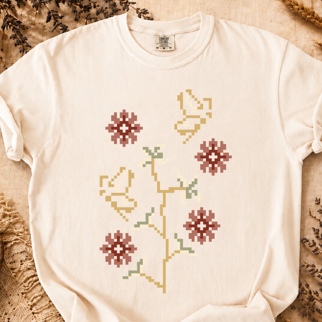 Bloom Pattern, Ancient Symbols T-Shirt, Heavyweight
