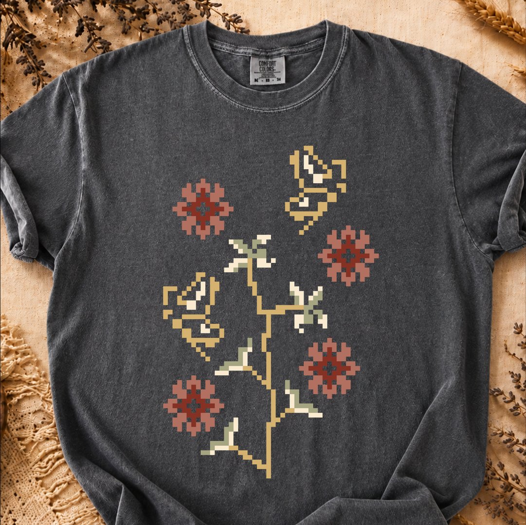 Bloom Pattern, Ancient Symbols T-Shirt, Heavyweight