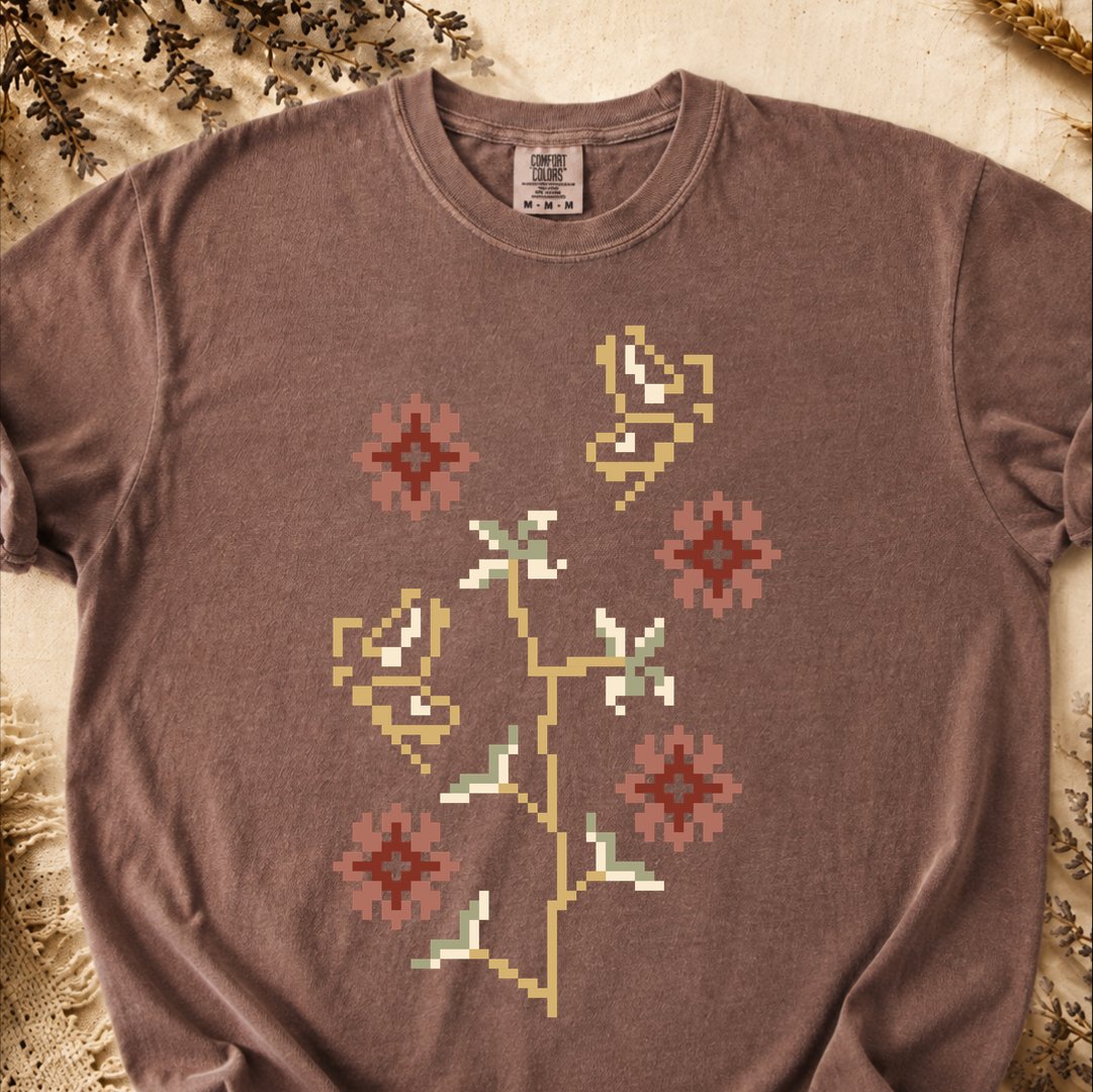 Bloom Pattern, Ancient Symbols T-Shirt, Heavyweight