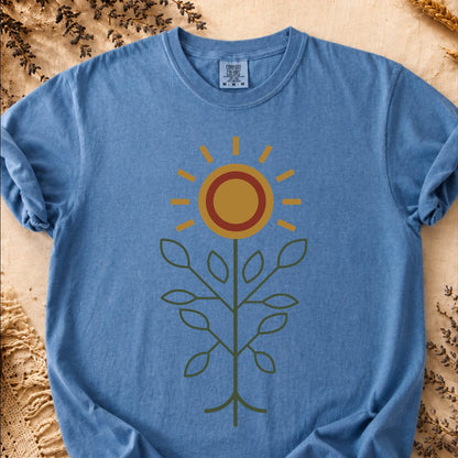 Bright Sunflower, Ancient Symbols T-Shirt, Heavyweight