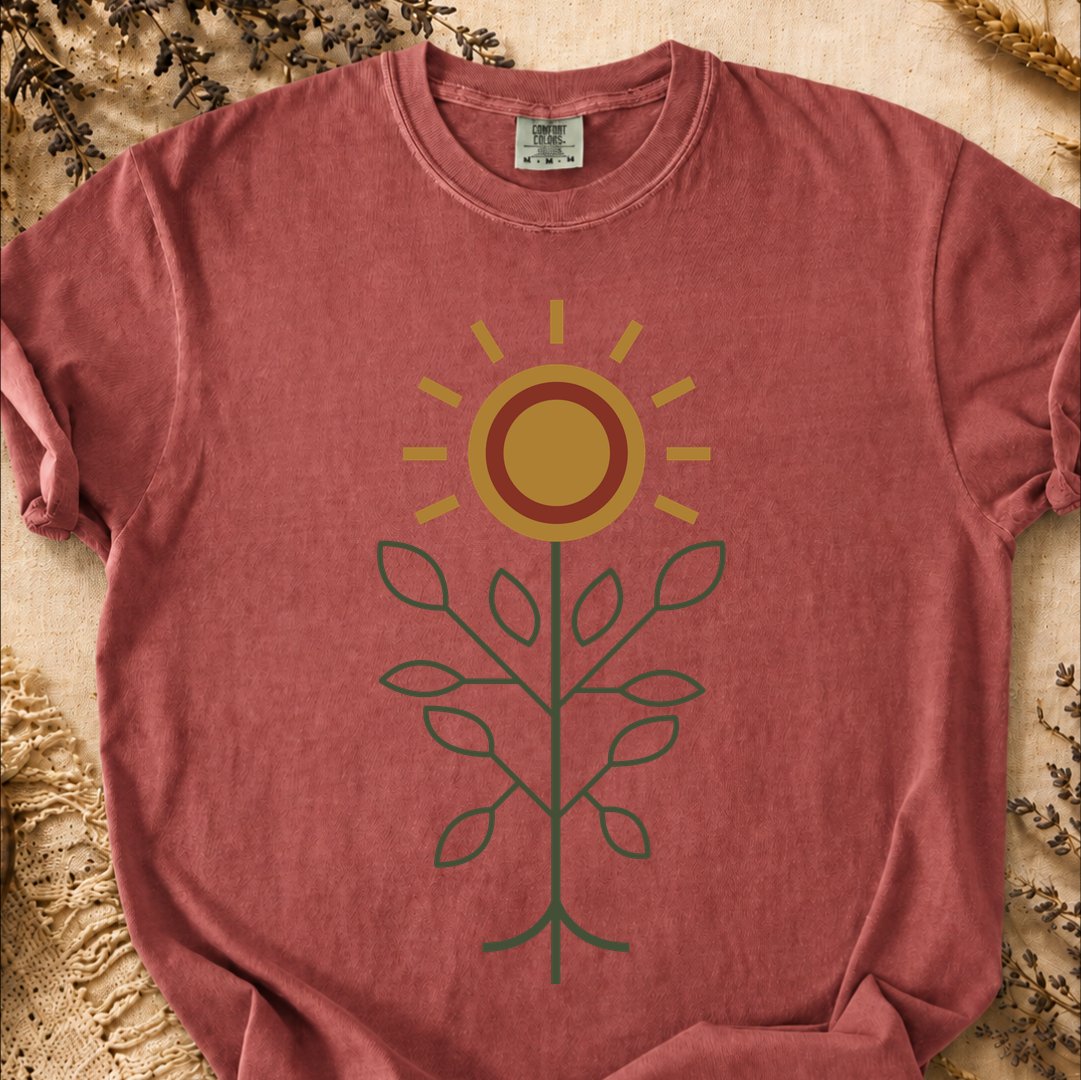 Bright Sunflower, Ancient Symbols T-Shirt, Heavyweight