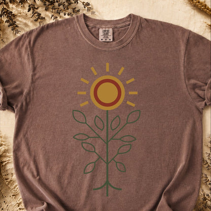 Bright Sunflower, Ancient Symbols T-Shirt, Heavyweight