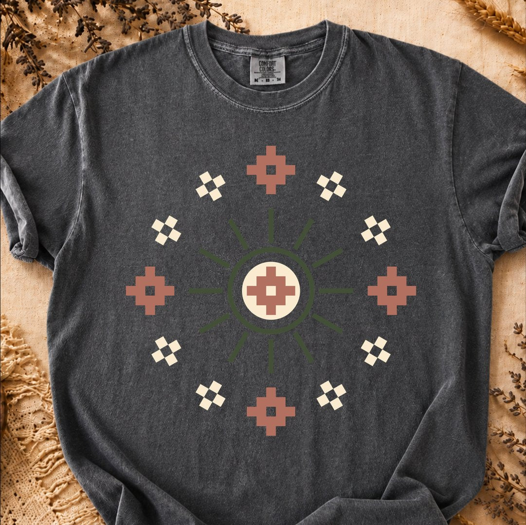 Circular Bloom, Ancient Symbols T-Shirt, Heavyweight