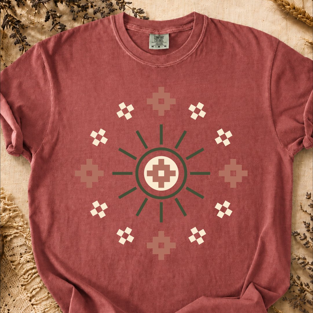 Circular Bloom, Ancient Symbols T-Shirt, Heavyweight