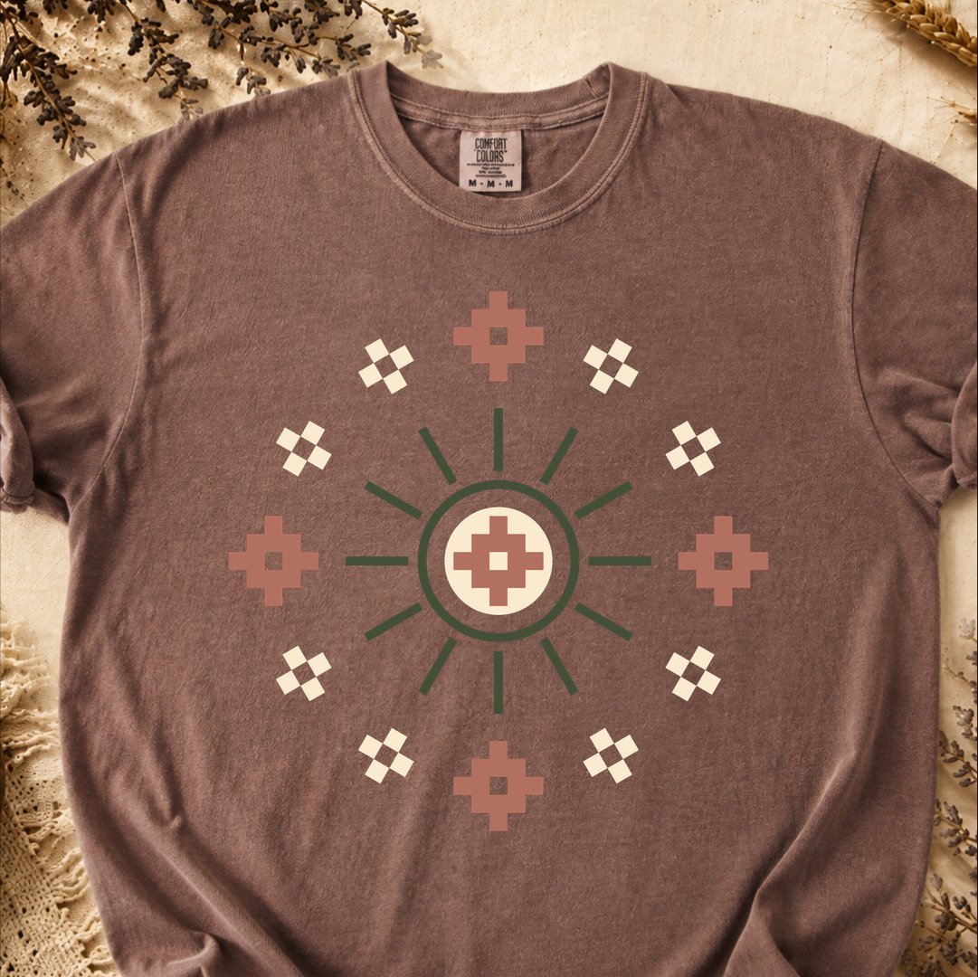 Circular Bloom, Ancient Symbols T-Shirt, Heavyweight