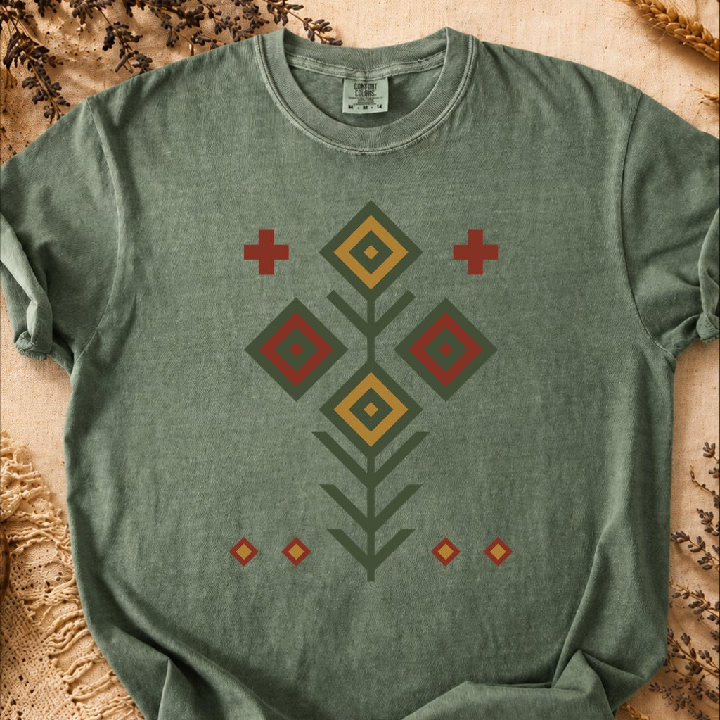 Floral Geometry, Ancient Symbols T-Shirt, Heavyweight