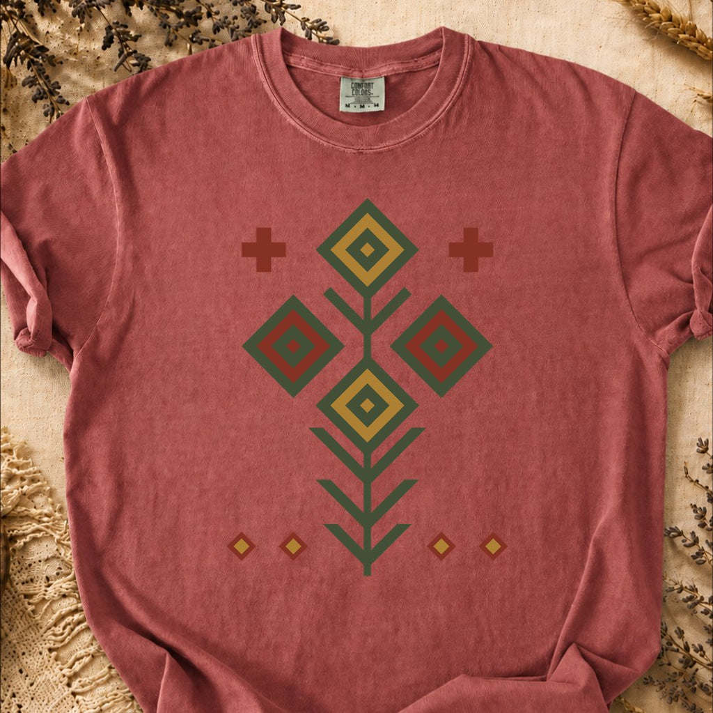 Floral Geometry, Ancient Symbols T-Shirt, Heavyweight