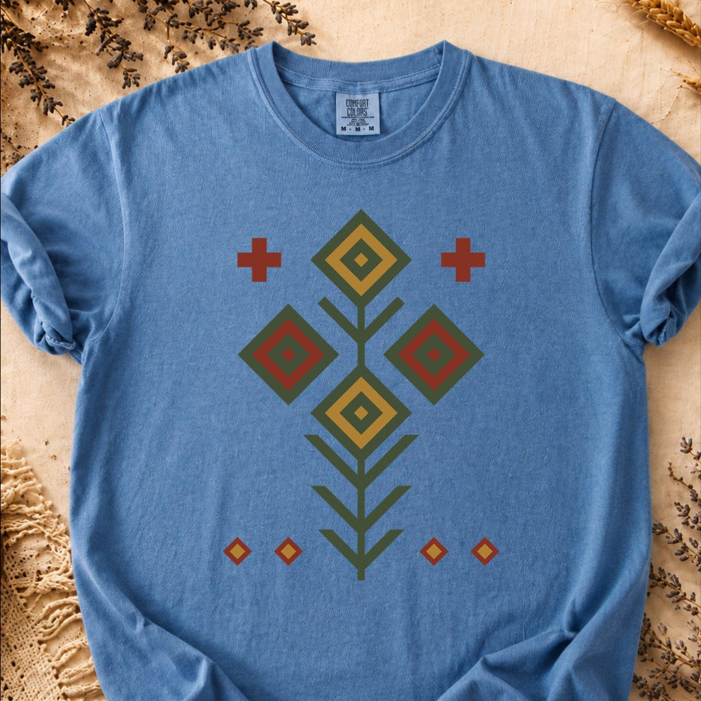 Floral Geometry, Ancient Symbols T-Shirt, Heavyweight