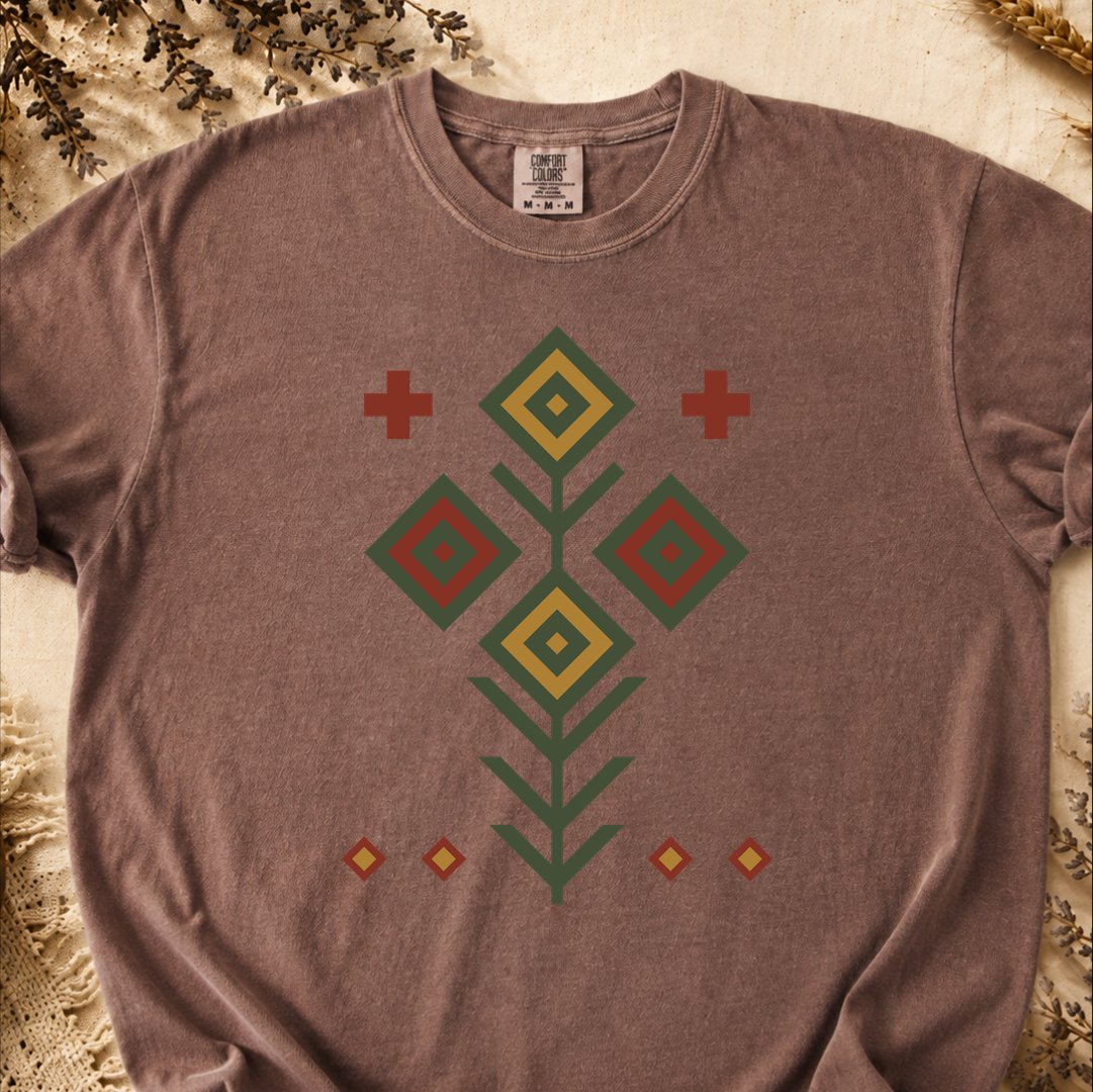 Floral Geometry, Ancient Symbols T-Shirt, Heavyweight