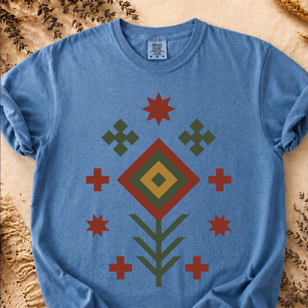 Floral Threads, Ancient Symbols T-Shirt, Heavyweight
