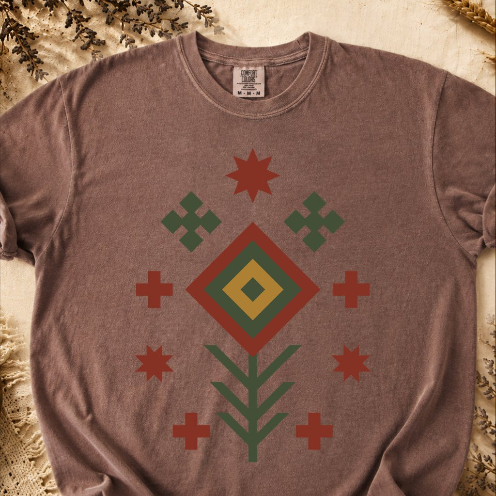 Floral Threads, Ancient Symbols T-Shirt, Heavyweight