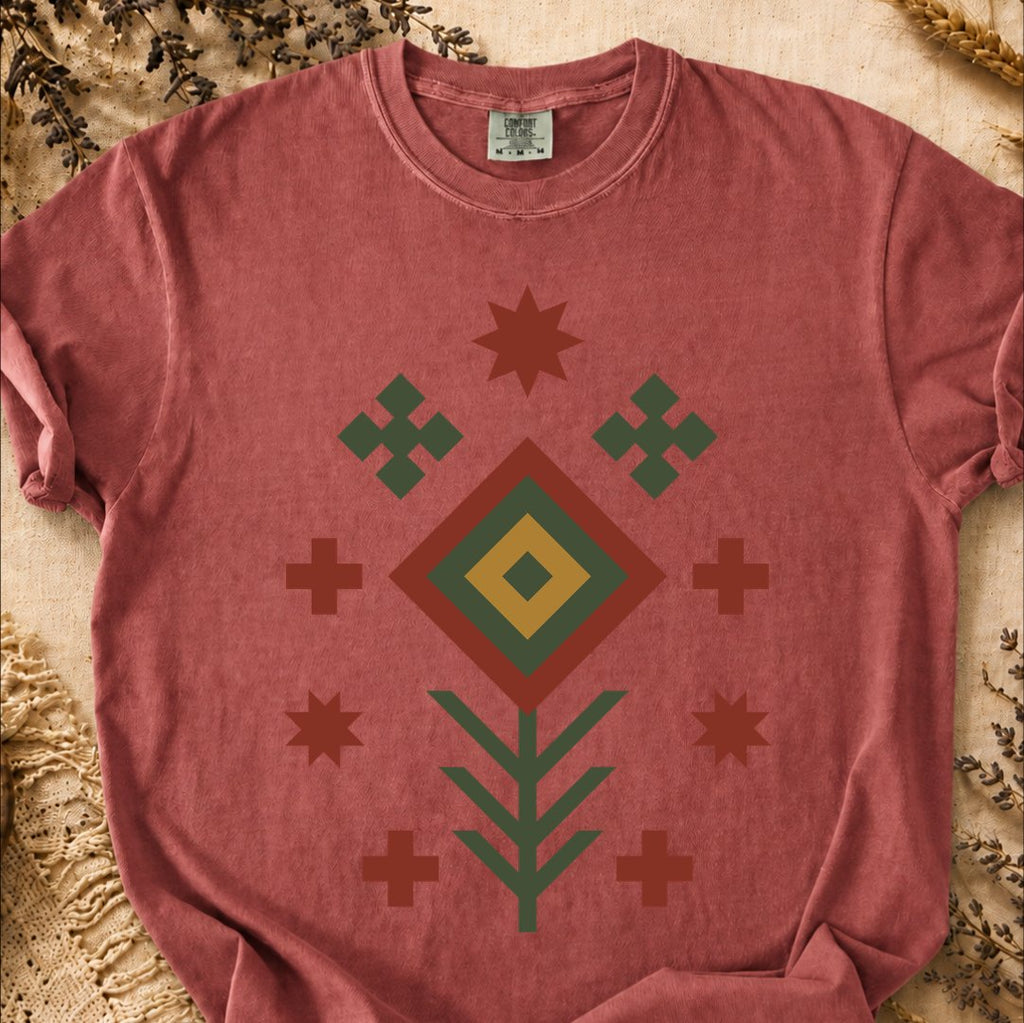 Floral Threads, Ancient Symbols T-Shirt, Heavyweight