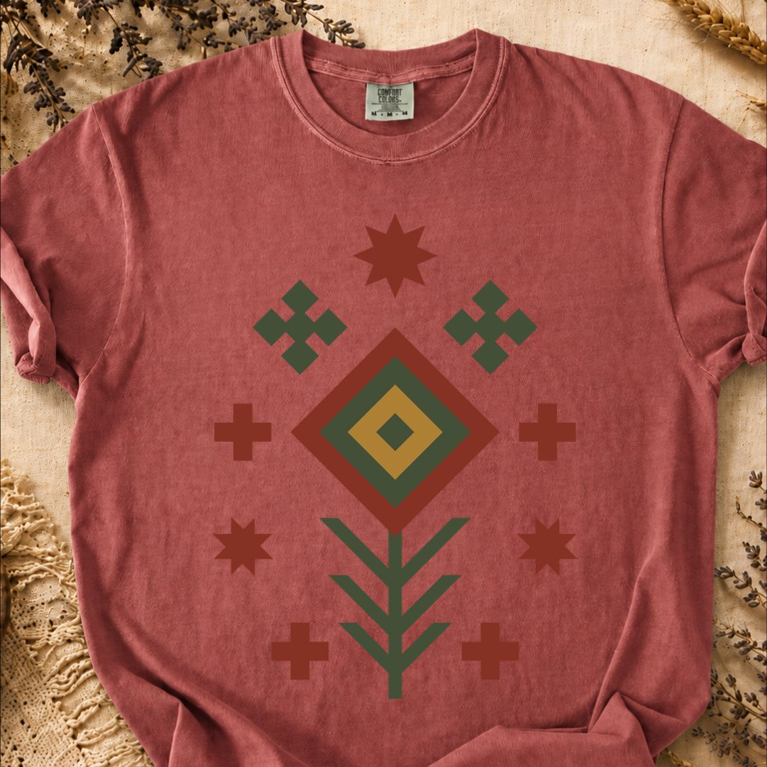 Floral Threads, Ancient Symbols T-Shirt, Heavyweight