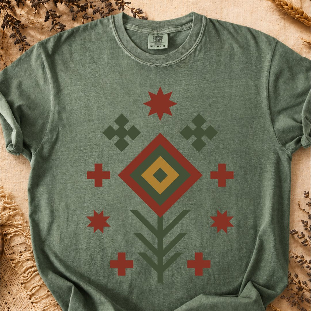 Floral Threads, Ancient Symbols T-Shirt, Heavyweight