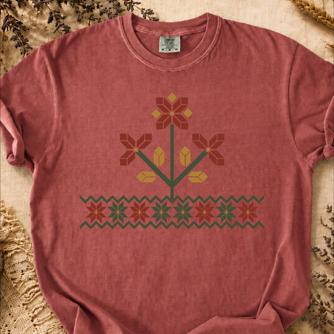 Floral Weave, Ancient Symbols T-Shirt, Heavyweight