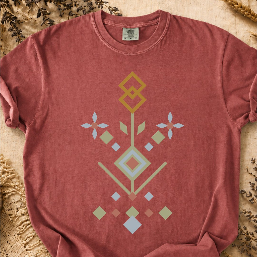 Geometric Frost Pattern, Ancient Symbols T-Shirt, Heavyweight
