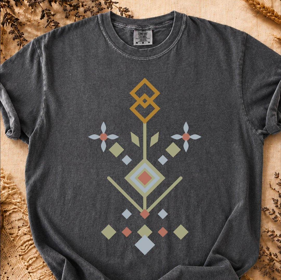 Geometric Frost Pattern, Ancient Symbols T-Shirt, Heavyweight