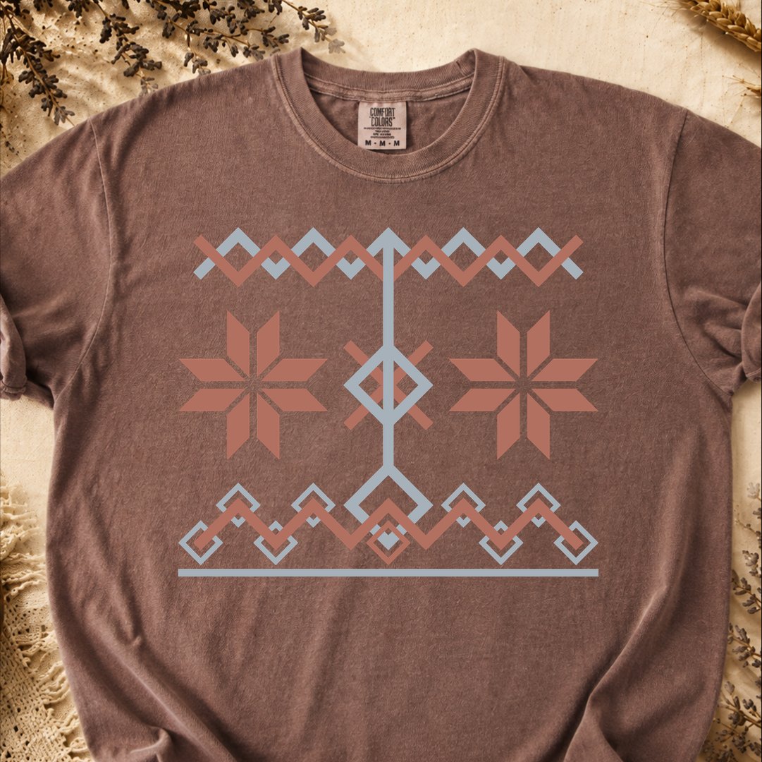 Geometric Reflection, Ancient Symbols T-Shirt, Heavyweight