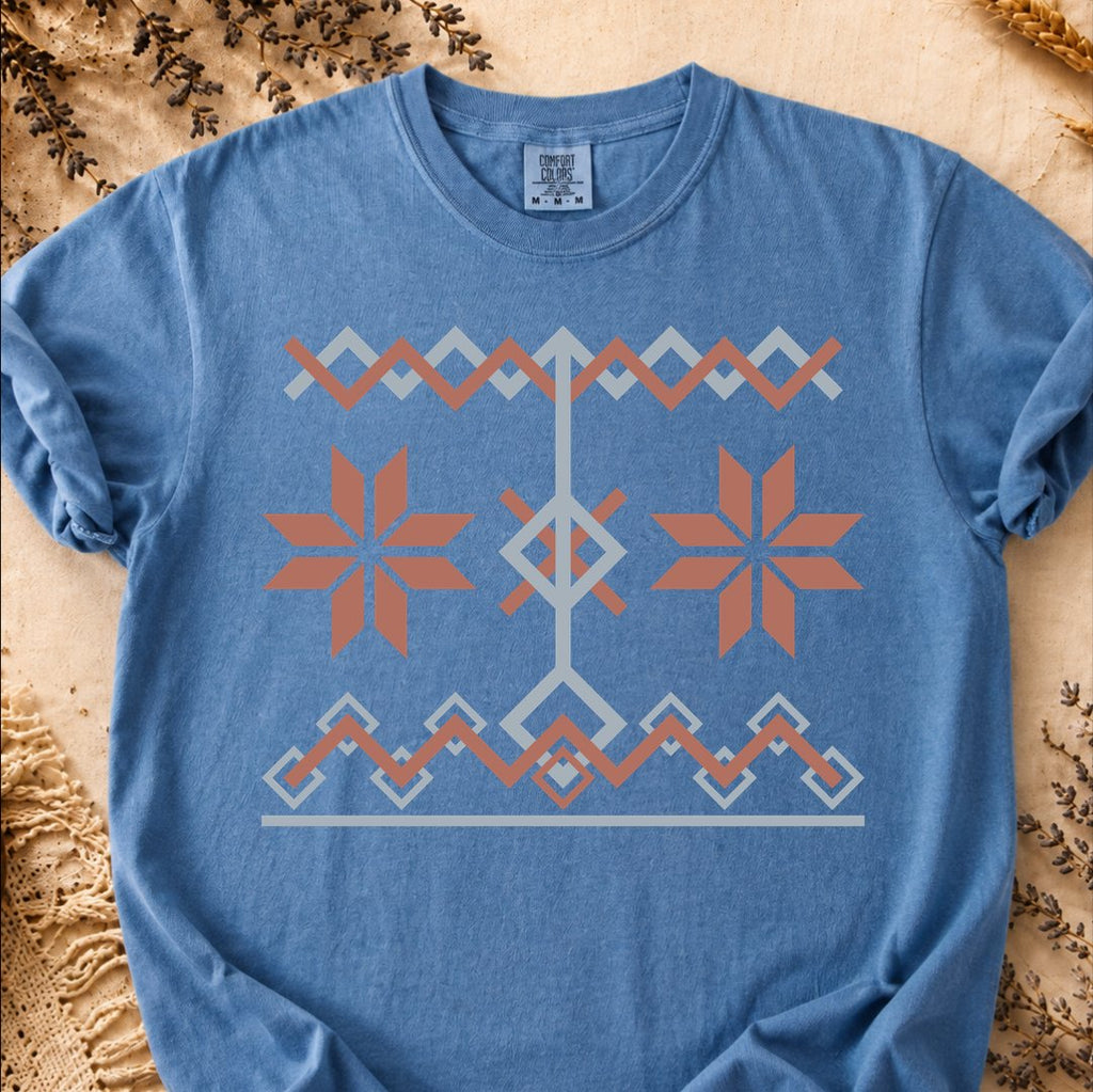 Geometric Reflection, Ancient Symbols T-Shirt, Heavyweight