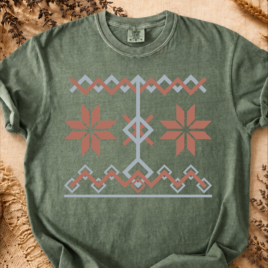 Geometric Reflection, Ancient Symbols T-Shirt, Heavyweight