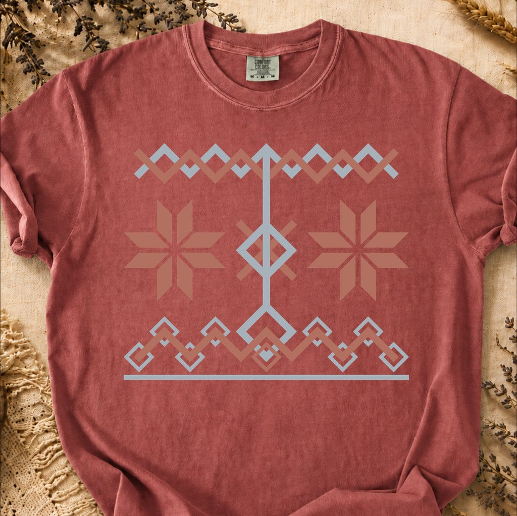 Geometric Reflection, Ancient Symbols T-Shirt, Heavyweight