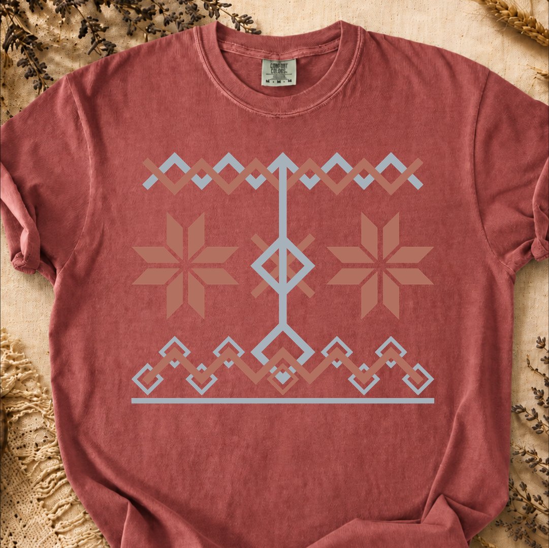 Geometric Reflection, Ancient Symbols T-Shirt, Heavyweight