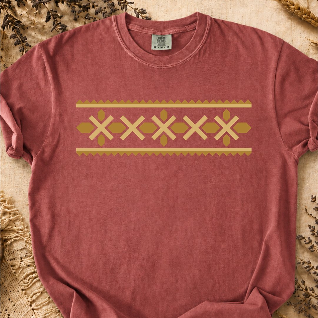 Golden Solstice Motif, Ancient Symbols T-Shirt, Heavyweight
