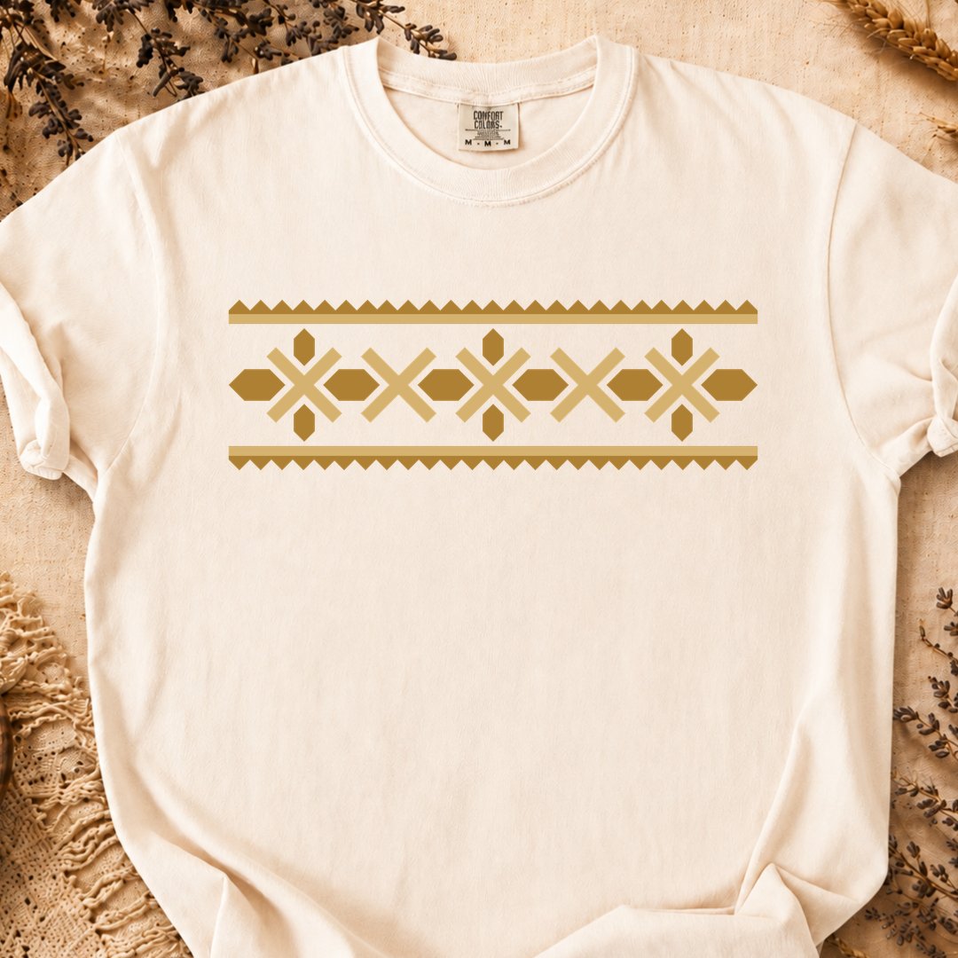 Golden Solstice Motif, Ancient Symbols T-Shirt, Heavyweight