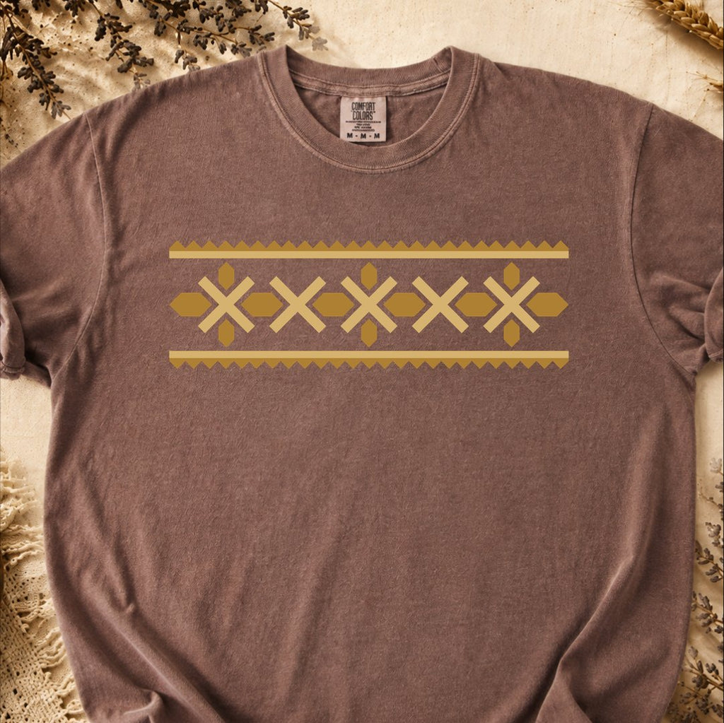 Golden Solstice Motif, Ancient Symbols T-Shirt, Heavyweight