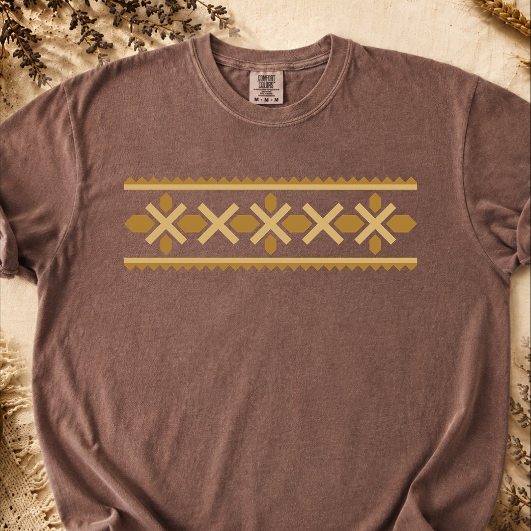 Golden Solstice Motif, Ancient Symbols T-Shirt, Heavyweight