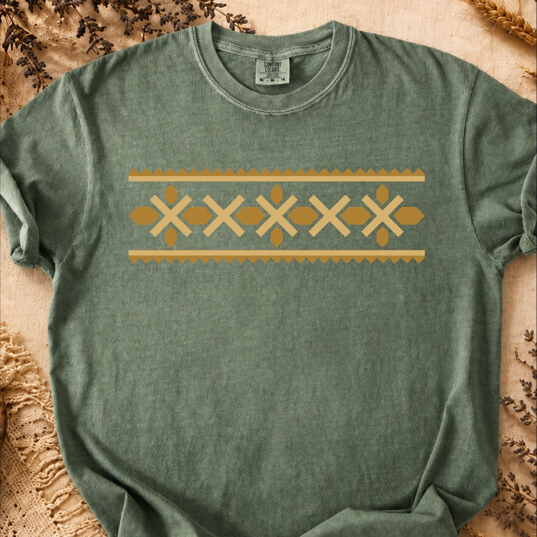 Golden Solstice Motif, Ancient Symbols T-Shirt, Heavyweight